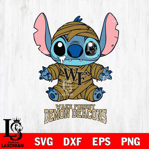 Wake Forest Demon Deacons Stitch Mummy Svg Eps Dxf Png File, NCAA svg, Digital Download, Instant Download