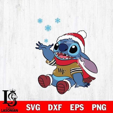 Wake Forest Demon Deacons Stitch Wearing Winter Scarf Svg Eps Dxf Png File, Digital Download, Instant Download