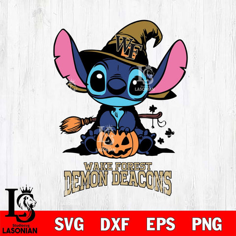 Wake Forest Demon Deacons Stitch witch Svg Eps Dxf Png File, NCAA svg, Digital Download, Instant Download