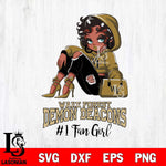Wake Forest Demon Deacons #1 beauty Black Fan Girl, Svg Eps Dxf Png File, Digital Download
