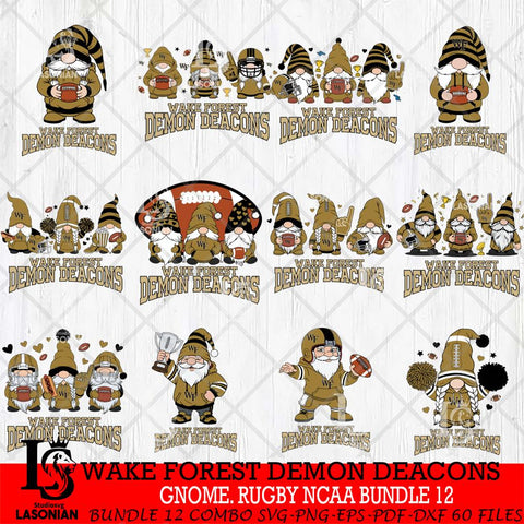 Wake Forest Demon Deacons  Gnome Football NCAA Bundle File Cut, NCAA SVG, Digital Download , Criucut , Silhouette
