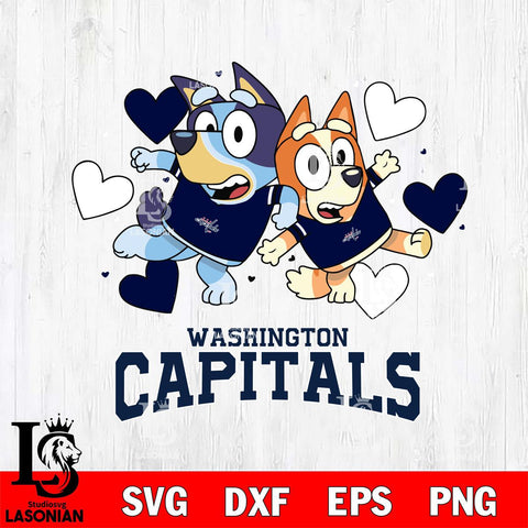 Washington Capitals Bluey & Bingo 10 Svg Eps Dxf Png File, NHL svg, Digital Download, Instant Download