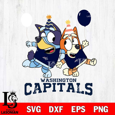 Washington Capitals Bluey & Bingo 11 Svg Eps Dxf Png File, NHL svg, Digital Download, Instant Download