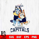 Washington Capitals Bluey & Bingo 12 Svg Eps Dxf Png File, NHL svg, Digital Download, Instant Download