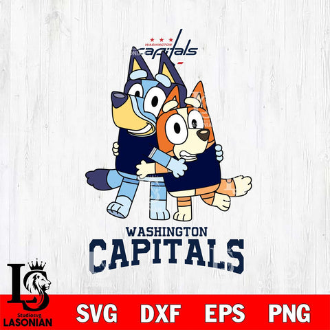 Washington Capitals Bluey & Bingo 12 Svg Eps Dxf Png File, NHL svg, Digital Download, Instant Download