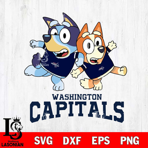 Washington Capitals Bluey & Bingo 13 Svg Eps Dxf Png File, NHL svg, Digital Download, Instant Download