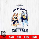 Washington Capitals Bluey Bingo Svg Eps Dxf Png File, NHL svg, Digital Download, Instant Download