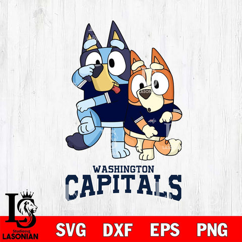 Washington Capitals Bluey & Bingo 18 Svg Eps Dxf Png File, NHL svg, Digital Download, Instant Download