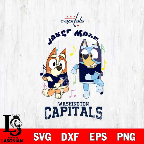 Washington Capitals Bluey Bingo Svg Eps Dxf Png File, NHL svg, Digital Download, Instant Download