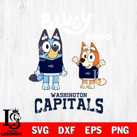 Washington Capitals Bluey & Bingo 4 Svg Eps Dxf Png File, NHL svg, Digital Download, Instant Download