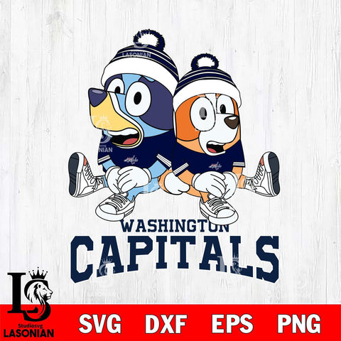 Washington Capitals Bluey & Bingo 8 Svg Eps Dxf Png File, NHL svg, Digital Download, Instant Download