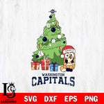 Washington Capitals Bluey Chilli Christmas Tree Svg Eps Dxf Png File, Digital Download
