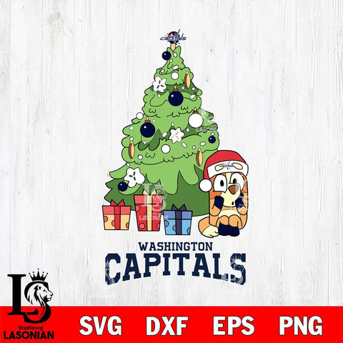 Washington Capitals Bluey Chilli Christmas Tree Svg Eps Dxf Png File, Digital Download