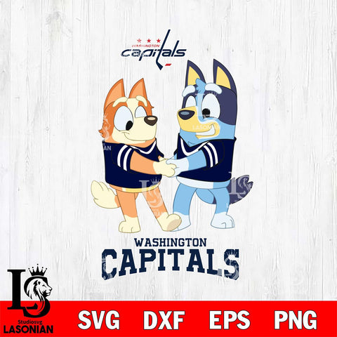 Washington Capitals Bluey Chilli Dance Svg Eps Dxf Png File, Digital Download, Instant Download