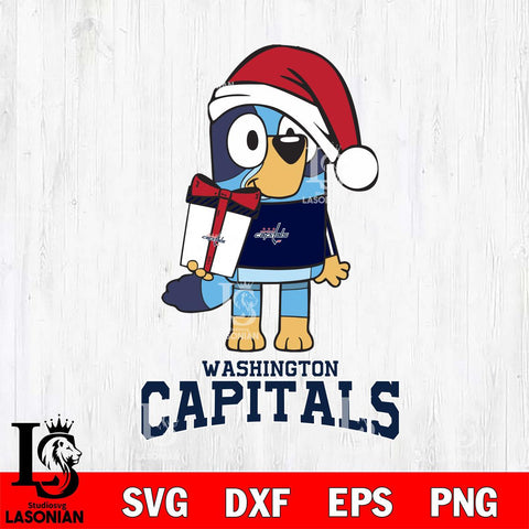 Washington Capitals Bluey Christmas Svg Eps Dxf Png File, Digital Download