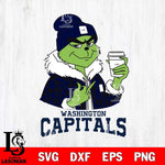 Washington Capitals Boujee Grinch Leopard Christmas Cut Files, Cricut,Christmas Svg Dxf Eps Png file , Digital Download