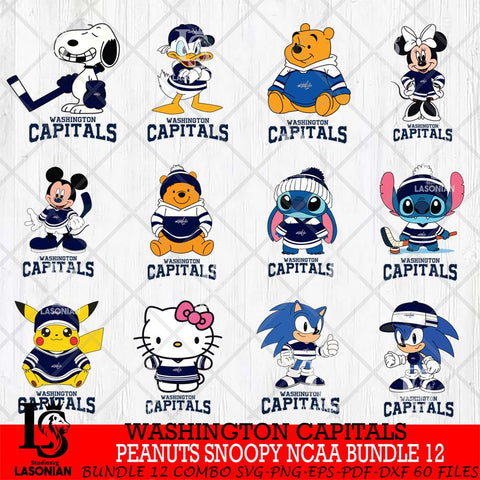Washington Capitals Disney Hockey NHL Bundle 12 SVG DXF EPS PNG FILE,NHL Bundle File Cut,Disney Digital Download,Instant Download, Silhouette