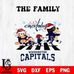Washington Capitals Family Bluey Christmas Svg Eps Dxf Png File, Digital Download