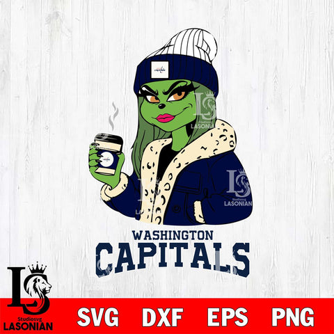 Washington Capitals Girls Grinch Bougie Svg Eps Dxf Png File, Digital Download, Instant Download