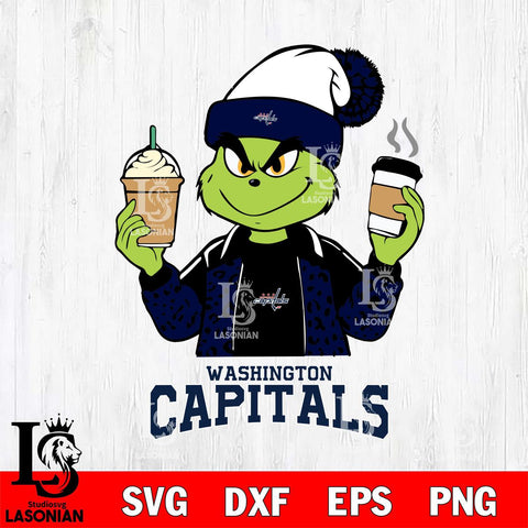 Washington Capitals Grinch 2 coffee Svg Eps Dxf Png File, Digital Download, Instant Download