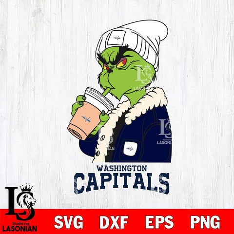Washington Capitals Grinch Bougie Football Svg Eps Dxf Png File, Digital Download, Instant Download