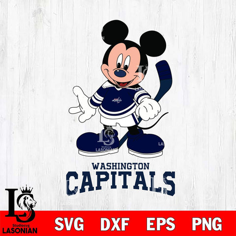 Washington Capitals Mickey NHL Hockey SVG DXF EPS PNG FILE,NHL File Cut,Disney Digital Download,Instant Download, Silhouette