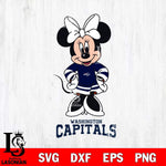 Washington Capitals Minnie Mouse NHL Hockey SVG DXF EPS PNG FILE,NHL File Cut,Disney Digital Download,Instant Download, Silhouette
