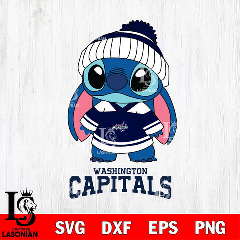 Washington Capitals Stitch NHL Hockey SVG DXF EPS PNG FILE,NHL File Cut,Disney Digital Download,Instant Download, Silhouette