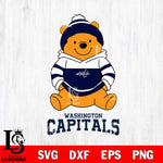 Washington Capitals Winnie The Pooh Hockey SVG DXF EPS PNG FILE,NHL File Cut,Disney Digital Download,Instant Download, Silhouette