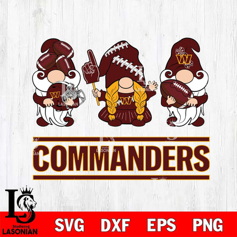 Washington Football Team 3 Gnomes Football Svg Eps Dxf Png File, Digital Download, Instant Download