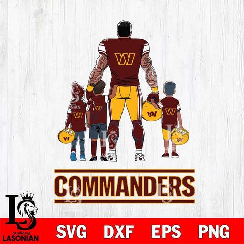 Washington Football Team 4 Father and son Rugby SVG DXF EPS PNG FILE,NFL SVG, Father day Digital Download,Instant Download, Silhouette