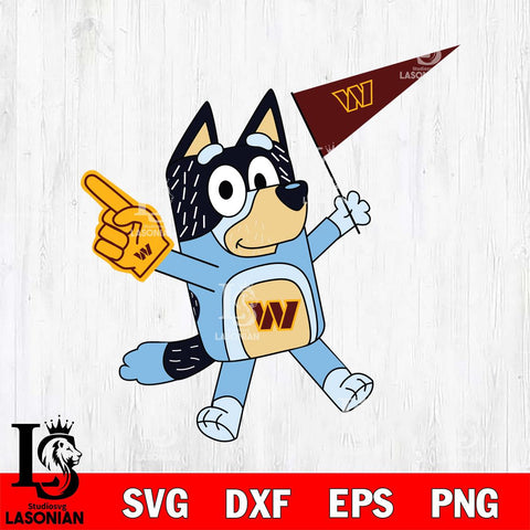 Washington Football Team Bandit Bluey Flag Svg Eps Dxf Png File,NFL Cut Svg Files,Digital File,Sublimation