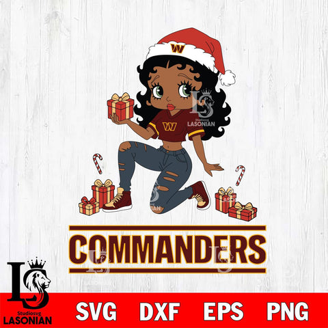 Washington Football Team Betty Boop Gift File Cut, NFL SVG DXF EPS PNG PDF File, Digital Download , Criucut , Silhouette