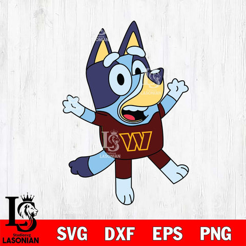 Washington Football Team Bluey 3 NFL Svg Eps Dxf Png File, Digital Download, Instant Download