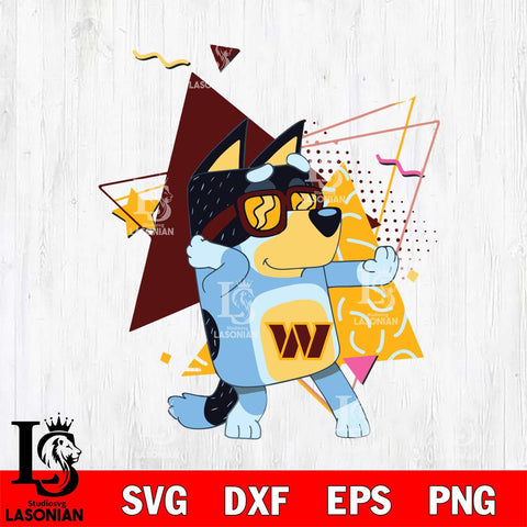 Washington Football Team Bluey 4 NFL Svg Eps Dxf Png File, Digital Download, Instant Download