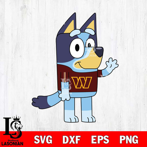 Washington Football Team Bluey 5 NFL Svg Eps Dxf Png File, Digital Download, Instant Download