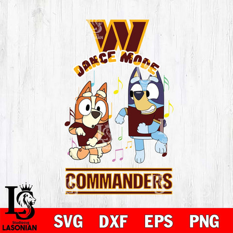 Washington Football Team Bluey Bingo Dance Mode Svg Eps Dxf Png File, NFL svg, Digital Download, Instant Download