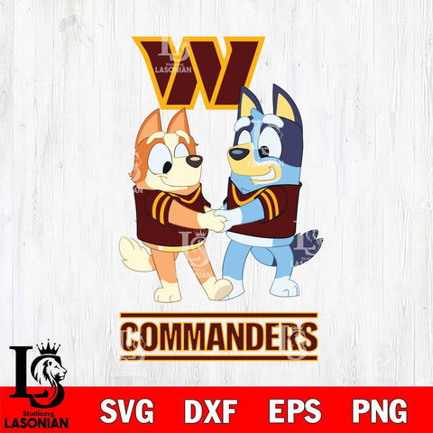 Washington Football Team Bluey Chilli Dance Svg Eps Dxf Png File, Digital Download, Instant Download