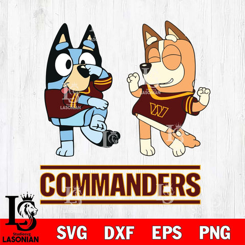 Washington Football Team Bluey Chilli Sport Svg Eps Dxf Png File, Digital Download, Instant Download
