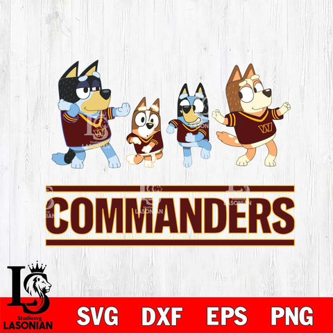 Washington Football Team Bluey Dance Mode Squats Svg Eps Dxf Png File, Digital Download, Instant Download
