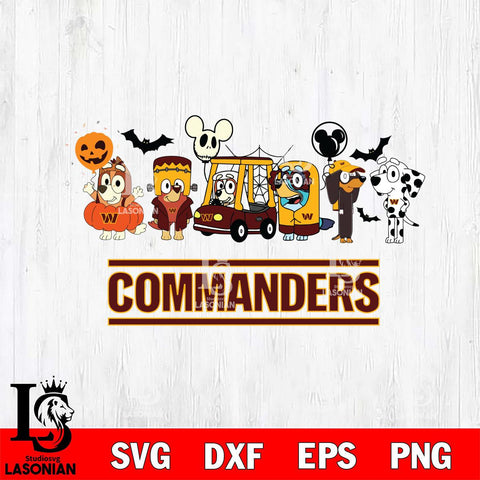 Washington Football Team Bluey Halloween Svg Eps Dxf Png File, Digital Download, Instant Download