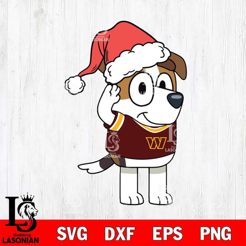 Washington Football Team Bluey Jack Christmas Svg Eps Dxf Png File, Digital Download, Instant Download