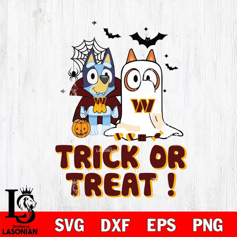 Washington Football Team Bluey Trick or Treat Halloween Svg Eps Dxf Png File, Digital Download, Instant Download