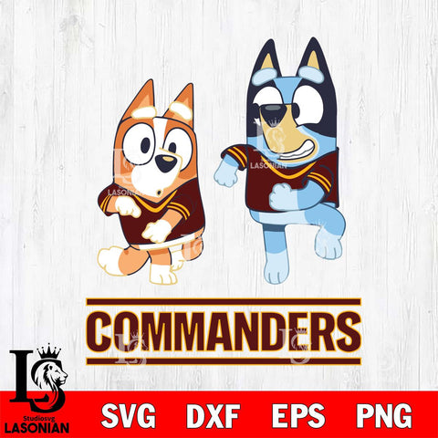 Washington Football Team Bluey with Chilli Dance Svg Eps Dxf Png File, Digital Download, Instant Download