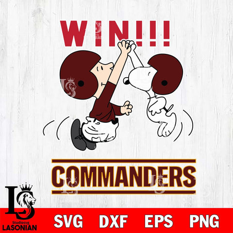 Washington Football Team Charlie Brown and Snoopy Win Svg Eps Dxf Png File, NFL svg , Digital Download , Instant Download, Cricut File