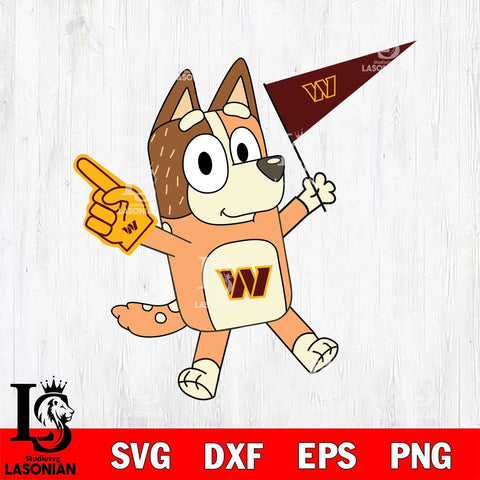 Washington Football Team Chilli Heeler Bluey Flag Svg Eps Dxf Png File,NFL Cut Svg Files,Digital File,Sublimation