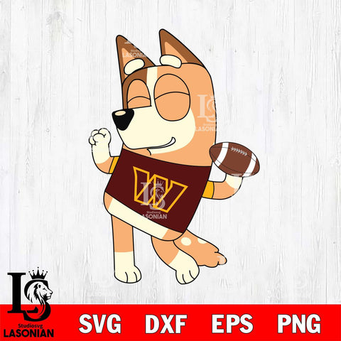Washington Football Team Chilli bluey NFL Svg Eps Dxf Png File, Digital Download, Instant Download