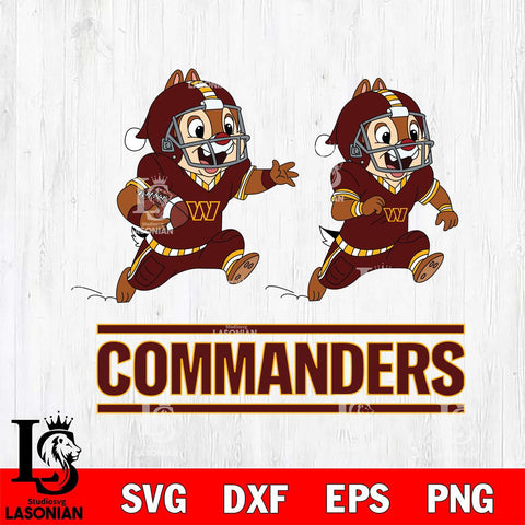 Washington Football Team Chip & Dale Football Cricut,Christmas SVG DXF EPS PNG FILE, Digital Download,Instant Download, Silhouette