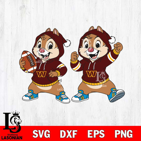 Washington Football Team Chip và Dale Football File Cut, NFL SVG DXF EPS PNG FILE, Digital Download , Criucut , Silhouette