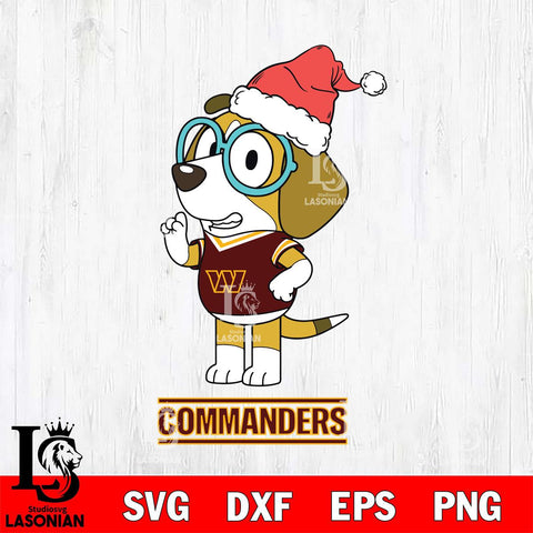 Washington Football Team Christmas Bluey Honey Sport Svg Eps Dxf Png File,Cut Svg Files, Digital File, Sublimation